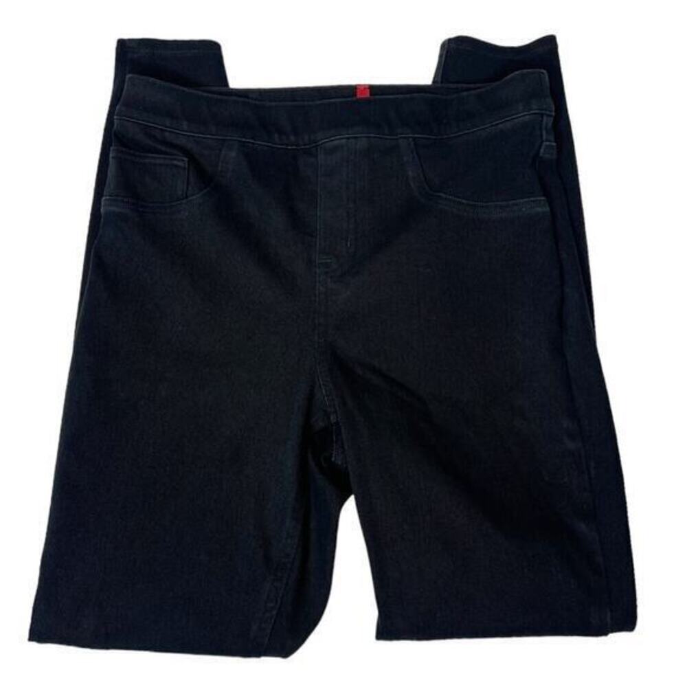 SPANX Black Jean-ish Leggings Tummy Control Pockets Size Medium - Picture 3 of 7
